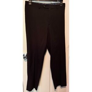 Lauren Ralph Lauren Pants Mens 40 x 30 Black Dress Flat Front Stretch Slacks